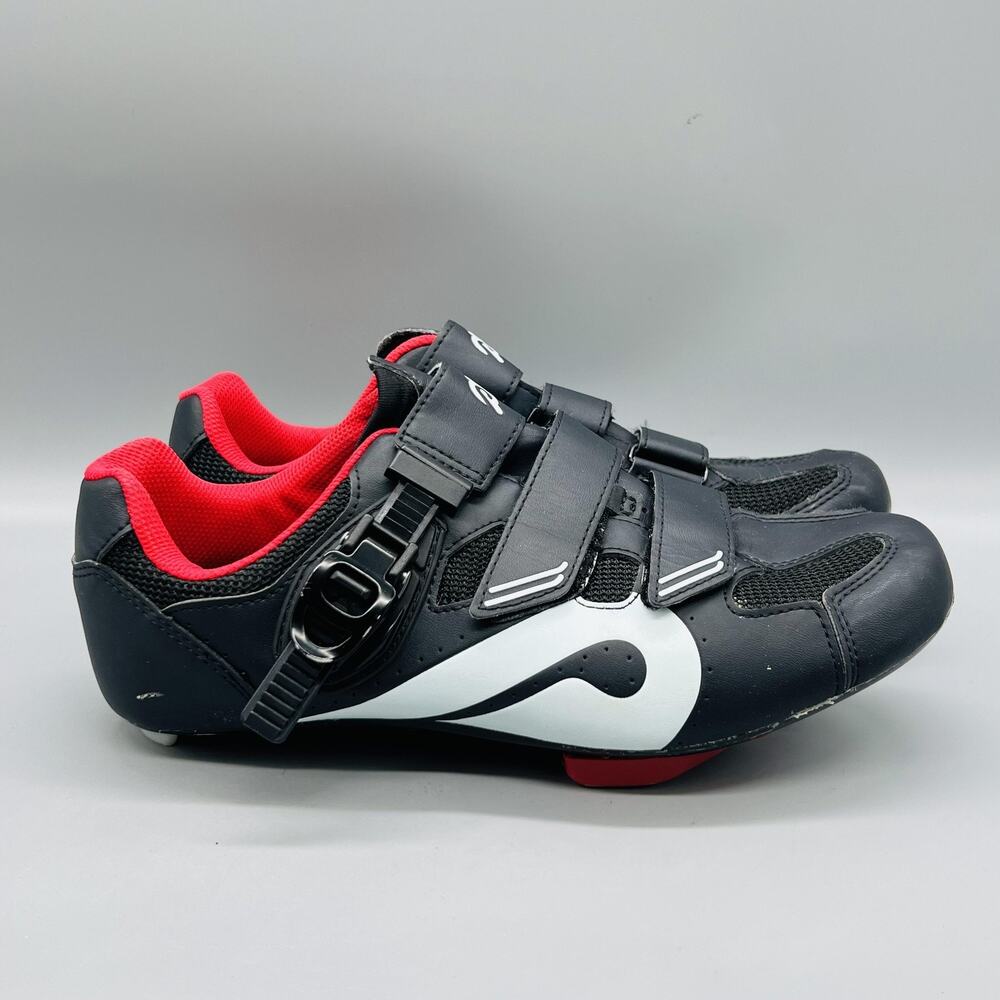 Peloton Shoes Men 8 Black Synthetic Cycling Buckle Strap Clip In Sneakers Indoor